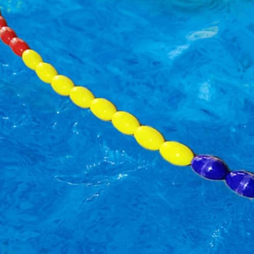 DUOAZJL Schwimmleine für Pools, Sicherheitstrennseil für Schwimmbäder, schwimmende Bojenleine aus Kunststoff für Schwimmbäder, heiße Quellen und Flache Strände, Poolzubehör(Steel Wire,18m/60ft) von DUOAZJL