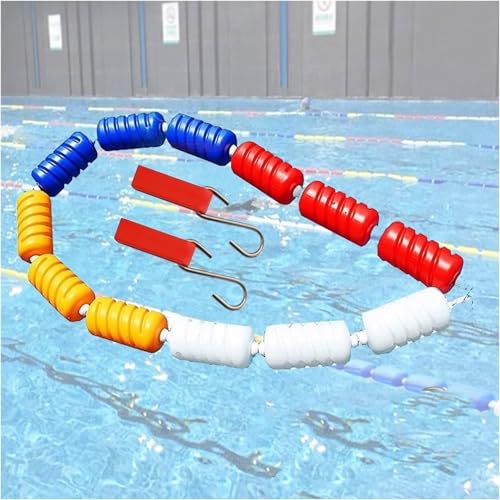 DUOAZJL Schwimmseil Set für Sicherheitsschwimmbäder – Bojen Bahnteiler aus Polyethylen, gut sichtbare Schwimmseile für Schwimmbäder, Wasserwege und Strände(Nylon,9m/30ft) von DUOAZJL