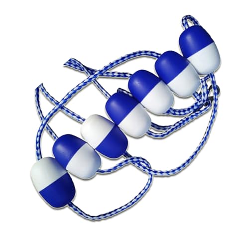 DUOAZJL Sicherheits-Poolbahnteiler für den Außenbereich, Anti-UV-Seil-Schwimmkordon-Linie, Poolbahn-Linien, Pool-Rennbahn-Linie mit Boje/Haken(Blue,1m/3.3ft) von DUOAZJL