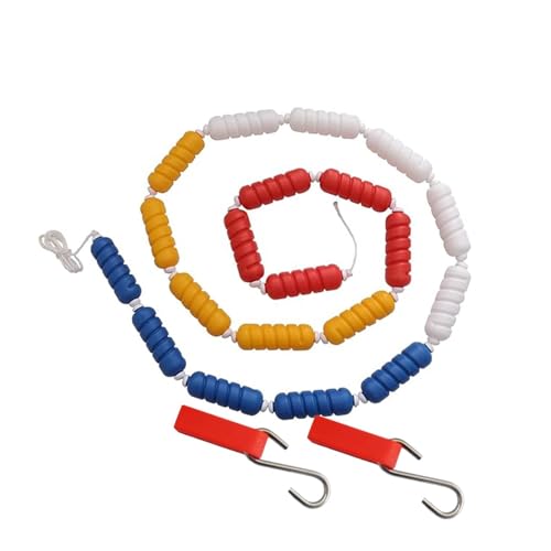 DUOAZJL Verstellbare schwimmende Sicherheitstrennleine für Schwimmbecken, 1–18m langes Anti-Wellen-Sicherheitsseil für Schwimmbäder, 2 Haken,(Steel Wire,3m/10ft) von DUOAZJL