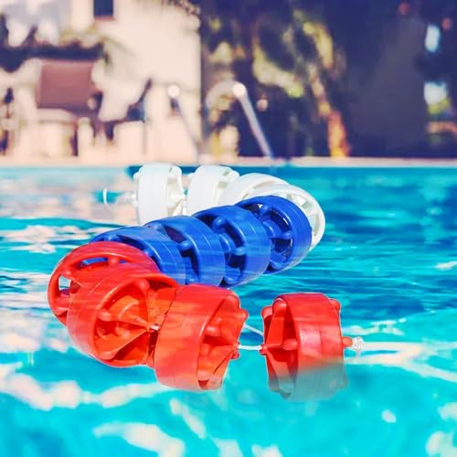 Schwimmende Sicherheitstrennlinie Für Schwimmbecken, 1,0 - 18 M, Schwimmende Trennlinie Für Schwimmbecken, Zur Unterteilung Von Wettkampfbahnen Für Flaches Schwimmen, Kann Die Tiefe Trennen(Steel wire von DUOAZJL