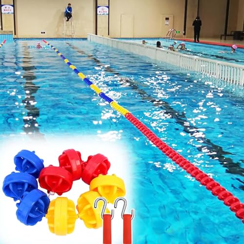 Schwimmende Sicherheitstrennlinie Für Schwimmbecken, 1,0 - 18 M, Schwimmende Trennlinie Für Schwimmbecken, Zur Unterteilung Von Wettkampfbahnen Für Flaches Schwimmen, Kann Die Tiefe Trennen(Steel wire Schwimmende Sicherheitstrennlinie Für Schwimmbecken, 1,0 - 18 M, Schwimmende Trennlinie Für Schwimmbecken, Zur Unterteilung Von Wettkampfbahnen Für Flaches Schwimmen, Kann Die Tiefe Trennen(Steel wire von DUOAZJL