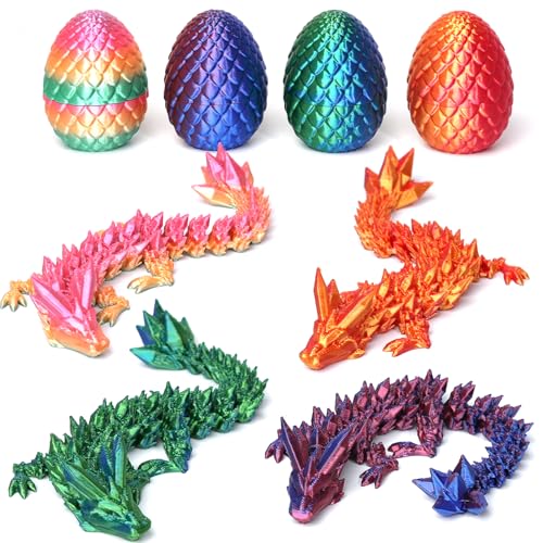 DUOCIYUAN 4er Set 3D Gedrucktes Drachenei, Überraschungs Drachenei mit Drache Geheimnisvolle Drachen Spielzeug für Erwachsene Kinder 3D Drache im Ei für Easter Weihnachtstag Schreibtisch Dekoration(A) DUOCIYUAN 4er Set 3D Gedrucktes Drachenei, Überraschungs Drachenei mit Drache Geheimnisvolle Drachen Spielzeug für Erwachsene Kinder 3D Drache im Ei für Easter Weihnachtstag Schreibtisch Dekoration(A) von DUOCIYUAN