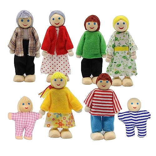 DUOHERESHUI 8 Stück Familienpuppen Spielset, Puppenhaus Puppen, Puppenhaus Puppenfamilie, Puppenhaus Figuren Holz, Biegepuppen Puppenhaus Puppen, Für Pretend Puppenhaus Zubehör Geschenk DUOHERESHUI 8 Stück Familienpuppen Spielset, Puppenhaus Puppen, Puppenhaus Puppenfamilie, Puppenhaus Figuren Holz, Biegepuppen Puppenhaus Puppen, Für Pretend Puppenhaus Zubehör Geschenk von DUOHERESHUI