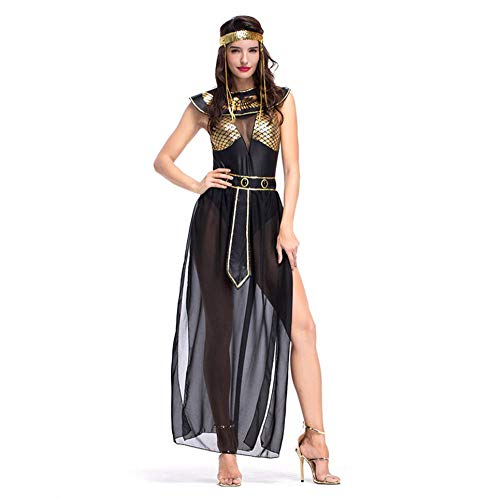 DUORUI Ägyptische Mythologie Göttin Cosplay Kostüm Frauen Kleid Outfit für Halloween Zirkus Karneval Maskerade Performance mit Stirnband von DUORUI