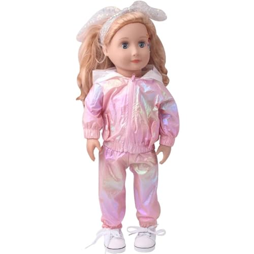 DUORUI Puppenkleidung, sportliches Outfit, Kapuzenjacke für American Girl-Puppe, 45,7 cm DUORUI Puppenkleidung, sportliches Outfit, Kapuzenjacke für American Girl-Puppe, 45,7 cm von DUORUI