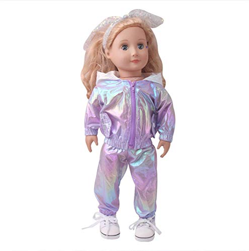 DUORUI Puppenkleidung Kleid Sport Casual Outfit Kapuzenjacke für American Girl Doll 45,7 cm DUORUI Puppenkleidung Kleid Sport Casual Outfit Kapuzenjacke für American Girl Doll 45,7 cm von DUORUI