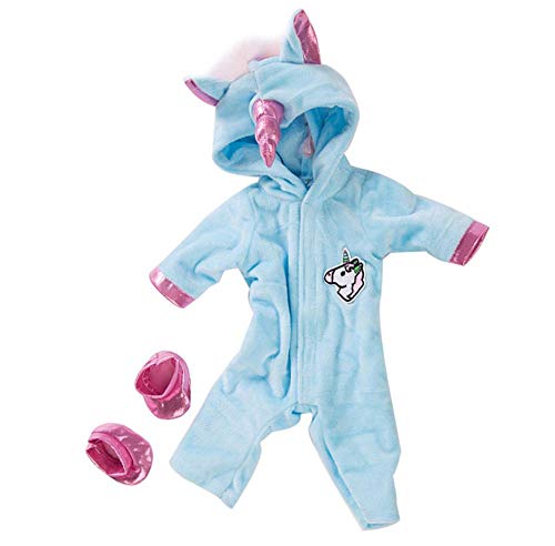 DUORUIMI Puppenkleidung, Winter-Outfit, Jumpsuits, Schlafanzug für American Girl-Puppe, 45,7 cm, Einhorn-Muster DUORUIMI Puppenkleidung, Winter-Outfit, Jumpsuits, Schlafanzug für American Girl-Puppe, 45,7 cm, Einhorn-Muster von Toolo