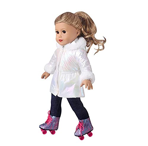 DUORUIMI Puppenkleidung Winter Outfit Lange Mantel Jacke für American Girl Doll 45,7 cm von DUORUIMI
