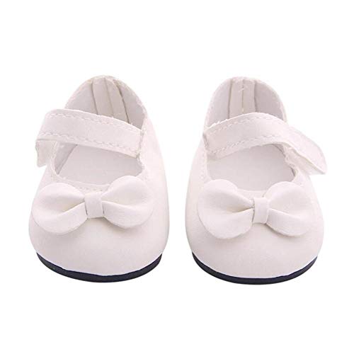 DUORUIMI Puppenschuhe, süß mit Schleife, für 18 Zoll American Girl Doll von DUORUIMI