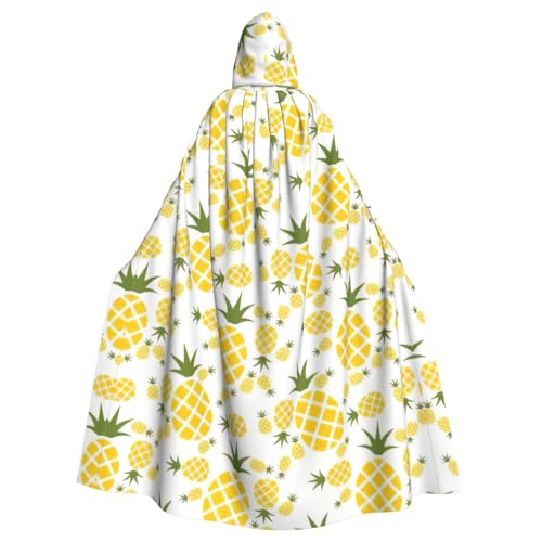 Ananas-Aufdruck, Erwachsenen-Kapuzenumhang, Halloween-Robe, Kapuzenumhang, Hexen-Zauberer, Cosplay-Kostüme für Männer und Frauen Ananas-Aufdruck, Erwachsenen-Kapuzenumhang, Halloween-Robe, Kapuzenumhang, Hexen-Zauberer, Cosplay-Kostüme für Männer und Frauen von DUWAA