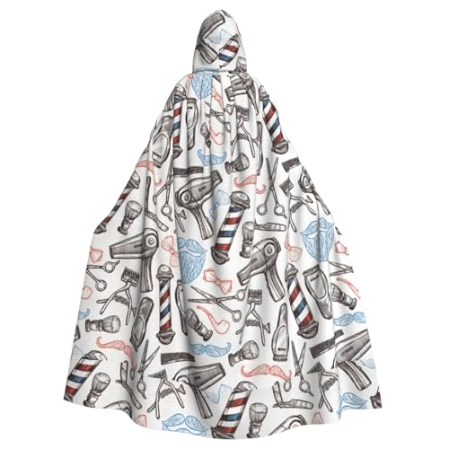 Barber Supplies Kapuzenumhang mit Muster für Erwachsene, Halloween-Robe, Kapuzenumhang, Hexen-Zauberer, Cosplay-Kostüme für Männer und Frauen Barber Supplies Kapuzenumhang mit Muster für Erwachsene, Halloween-Robe, Kapuzenumhang, Hexen-Zauberer, Cosplay-Kostüme für Männer und Frauen von DUWAA