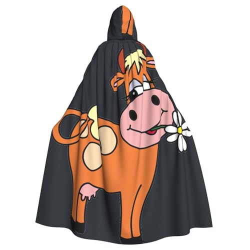 Cartoon-Umhang mit niedlichem Kuh-Druck, für Erwachsene, Halloween, Robe, Kapuzenumhang, Hexe, Zauberer, Cosplay-Kostüme für Männer und Frauen Cartoon-Umhang mit niedlichem Kuh-Druck, für Erwachsene, Halloween, Robe, Kapuzenumhang, Hexe, Zauberer, Cosplay-Kostüme für Männer und Frauen von DUWAA