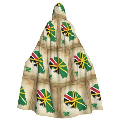 Commonwealth Of Dominica Flagge, Map04 Druck, Erwachsenen-Kapuzenumhang, Halloween-Robe, Kapuzenumhang, Hexen-Zauberer, Cosplay-Kostüme für Männer und Frauen Commonwealth Of Dominica Flagge, Map04 Druck, Erwachsenen-Kapuzenumhang, Halloween-Robe, Kapuzenumhang, Hexen-Zauberer, Cosplay-Kostüme für Männer und Frauen von DUWAA