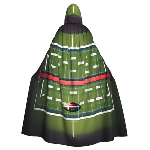 DUWAA American Football Feld- und Ball-Druck, 149,9 cm, Karnevals-Umhang, Unisex, Erwachsene, Kapuzenumhang für Halloween, Hexe, Vampir, Zauberer, Cosplay DUWAA American Football Feld- und Ball-Druck, 149,9 cm, Karnevals-Umhang, Unisex, Erwachsene, Kapuzenumhang für Halloween, Hexe, Vampir, Zauberer, Cosplay von DUWAA