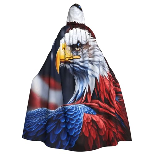 DUWAA Amerikanischer Weißkopfseeadler-Druck, Hexenumhang, Umhang mit Kapuze, Halloween-Kapuzenumhang, Zauberer-Robe, Herren, Cosplay-Kostüm DUWAA Amerikanischer Weißkopfseeadler-Druck, Hexenumhang, Umhang mit Kapuze, Halloween-Kapuzenumhang, Zauberer-Robe, Herren, Cosplay-Kostüm von DUWAA