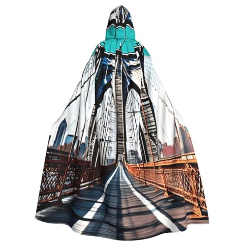 DUWAA Brooklyn Bridge Print Hexenumhang Umhang mit Kapuze Halloween Kapuzenumhang Zauberer Robe Herren Cosplay Kostüm DUWAA Brooklyn Bridge Print Hexenumhang Umhang mit Kapuze Halloween Kapuzenumhang Zauberer Robe Herren Cosplay Kostüm von DUWAA