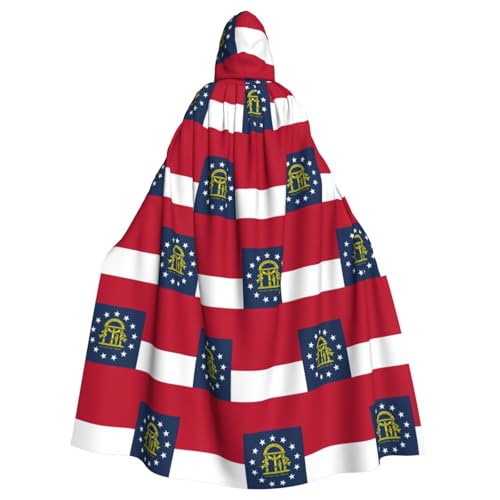 DUWAA Georgia State Flag Print Erwachsene Halloween Kapuzenumhang volle Länge Unisex Umhang für Männer Frauen für Halloween Cosplay DUWAA Georgia State Flag Print Erwachsene Halloween Kapuzenumhang volle Länge Unisex Umhang für Männer Frauen für Halloween Cosplay von DUWAA