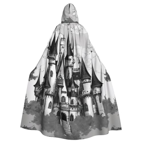 DUWAA Gothic Fairy Tale Castle04 Druck 150 cm Karneval Umhang Unisex Erwachsene Kapuzenumhang für Halloween Hexe Vampir Zauberer Cosplay DUWAA Gothic Fairy Tale Castle04 Druck 150 cm Karneval Umhang Unisex Erwachsene Kapuzenumhang für Halloween Hexe Vampir Zauberer Cosplay von DUWAA