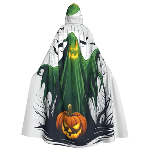 DUWAA Grüner Geist Horror Halloween Kürbis Druck Hexe Umhang mit Kapuze Halloween Kapuzenumhang Zauberer Robe Herren Cosplay Kostüm DUWAA Grüner Geist Horror Halloween Kürbis Druck Hexe Umhang mit Kapuze Halloween Kapuzenumhang Zauberer Robe Herren Cosplay Kostüm von DUWAA