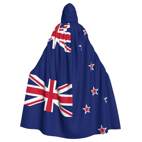 DUWAA Halloween-Kapuzenumhang mit Neuseeland-Flagge, volle Länge, Unisex, Umhang für Männer und Frauen, für Halloween, Cosplay DUWAA Halloween-Kapuzenumhang mit Neuseeland-Flagge, volle Länge, Unisex, Umhang für Männer und Frauen, für Halloween, Cosplay von DUWAA