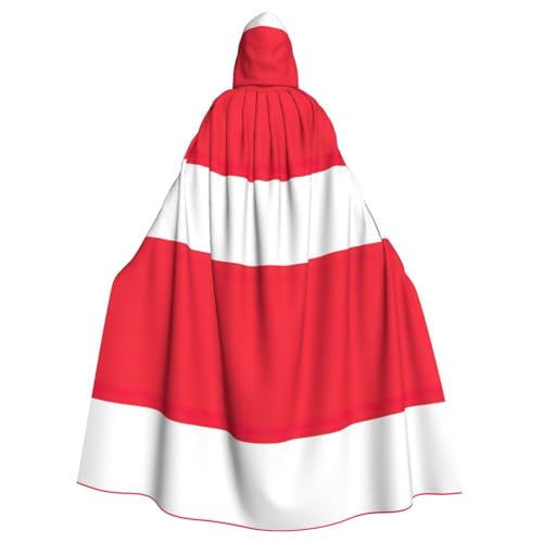 DUWAA Halloween-Kapuzenumhang mit Österreichischer Flagge, volle Länge, Unisex, Umhang für Männer und Frauen, für Halloween, Cosplay DUWAA Halloween-Kapuzenumhang mit Österreichischer Flagge, volle Länge, Unisex, Umhang für Männer und Frauen, für Halloween, Cosplay von DUWAA