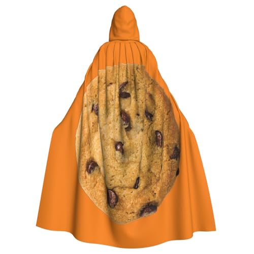 DUWAA Halloween-Kapuzenumhang mit Schokoladen-Keks-Aufdruck, volle Länge, Unisex, für Männer und Frauen, für Halloween, Cosplay DUWAA Halloween-Kapuzenumhang mit Schokoladen-Keks-Aufdruck, volle Länge, Unisex, für Männer und Frauen, für Halloween, Cosplay von DUWAA