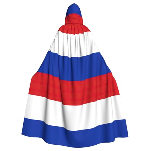 DUWAA Halloween-Kapuzenumhang mit russischer Flagge, volle Länge, Unisex, für Männer und Frauen, für Halloween, Cosplay DUWAA Halloween-Kapuzenumhang mit russischer Flagge, volle Länge, Unisex, für Männer und Frauen, für Halloween, Cosplay von DUWAA