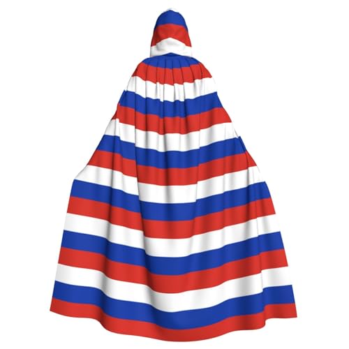 DUWAA Halloween-Kapuzenumhang mit russischer Flagge, volle Länge, Unisex, für Männer und Frauen, für Halloween, Cosplay DUWAA Halloween-Kapuzenumhang mit russischer Flagge, volle Länge, Unisex, für Männer und Frauen, für Halloween, Cosplay von DUWAA
