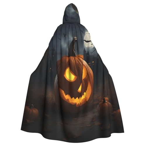 DUWAA Halloween-Kürbis-Druck, Hexenumhang, Umhang mit Kapuze, Halloween-Kapuzenumhang, Zauberer-Robe, Herren-Cosplay-Kostüm DUWAA Halloween-Kürbis-Druck, Hexenumhang, Umhang mit Kapuze, Halloween-Kapuzenumhang, Zauberer-Robe, Herren-Cosplay-Kostüm von DUWAA