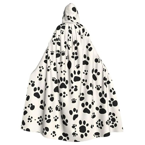 DUWAA Halloween-Umhang mit Knochen- und Pfotenabdruck, für Erwachsene, volle Länge, Unisex, Umhang für Männer und Frauen, für Halloween, Cosplay DUWAA Halloween-Umhang mit Knochen- und Pfotenabdruck, für Erwachsene, volle Länge, Unisex, Umhang für Männer und Frauen, für Halloween, Cosplay von DUWAA
