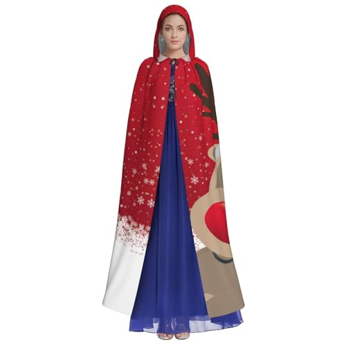 DUWAA Halloween-Umhang mit Weihnachtsdruck, für Erwachsene, volle Länge, Unisex, für Männer und Frauen, für Halloween, Cosplay DUWAA Halloween-Umhang mit Weihnachtsdruck, für Erwachsene, volle Länge, Unisex, für Männer und Frauen, für Halloween, Cosplay von DUWAA