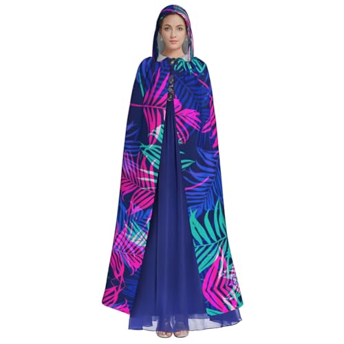 DUWAA Halloween-Umhang mit buntem Blätter-Druck, für Erwachsene, volle Länge, Unisex, Umhang für Männer und Frauen, für Halloween, Cosplay DUWAA Halloween-Umhang mit buntem Blätter-Druck, für Erwachsene, volle Länge, Unisex, Umhang für Männer und Frauen, für Halloween, Cosplay von DUWAA