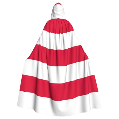 DUWAA Halloween-Umhang mit polnischer Flagge, mit Kapuze, volle Länge, Unisex, für Männer und Frauen, für Halloween, Cosplay DUWAA Halloween-Umhang mit polnischer Flagge, mit Kapuze, volle Länge, Unisex, für Männer und Frauen, für Halloween, Cosplay von DUWAA