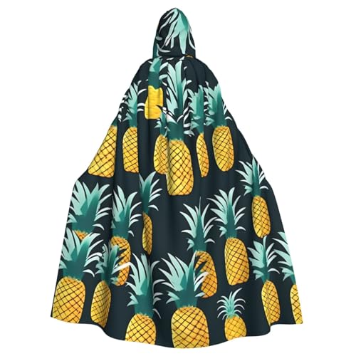 DUWAA Hexenumhang mit Ananas-Druck, Umhang mit Kapuze, Halloween-Kapuzenumhang, Zauberer-Robe, Herren, Cosplay-Kostüm DUWAA Hexenumhang mit Ananas-Druck, Umhang mit Kapuze, Halloween-Kapuzenumhang, Zauberer-Robe, Herren, Cosplay-Kostüm von DUWAA