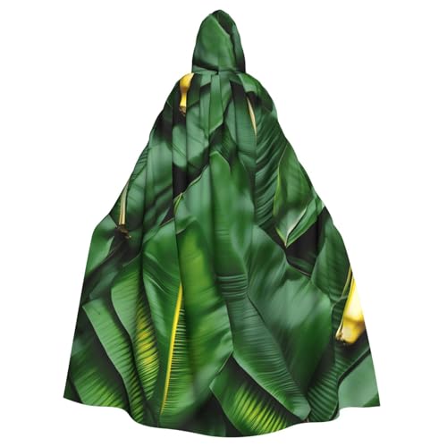 DUWAA Hexenumhang mit Bananenblättern, Umhang mit Kapuze, Halloween-Kapuzenumhang, Zauberer-Robe, Cosplay-Kostüm für Herren DUWAA Hexenumhang mit Bananenblättern, Umhang mit Kapuze, Halloween-Kapuzenumhang, Zauberer-Robe, Cosplay-Kostüm für Herren von DUWAA