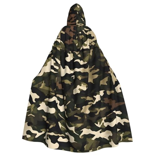 DUWAA Hexenumhang mit Camouflage-Druck, Umhang mit Kapuze, Halloween-Kapuzenumhang, Zauberer-Robe, Herren, Cosplay-Kostüm DUWAA Hexenumhang mit Camouflage-Druck, Umhang mit Kapuze, Halloween-Kapuzenumhang, Zauberer-Robe, Herren, Cosplay-Kostüm von DUWAA