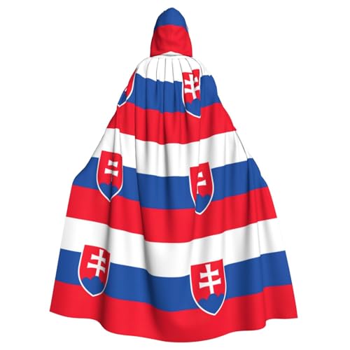DUWAA Hexenumhang mit Flagge der Slowakei, Umhang mit Kapuze, Halloween-Kapuzenumhang, Zauberer-Robe, Cosplay-Kostüm für Herren DUWAA Hexenumhang mit Flagge der Slowakei, Umhang mit Kapuze, Halloween-Kapuzenumhang, Zauberer-Robe, Cosplay-Kostüm für Herren von DUWAA