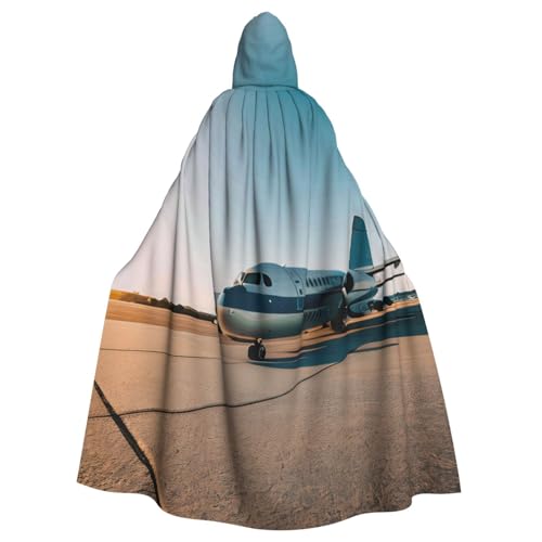 DUWAA Hexenumhang mit Flugzeugdruck, Umhang mit Kapuze, Halloween-Kapuzenumhang, Zauberer-Robe, Herren, Cosplay-Kostüm DUWAA Hexenumhang mit Flugzeugdruck, Umhang mit Kapuze, Halloween-Kapuzenumhang, Zauberer-Robe, Herren, Cosplay-Kostüm von DUWAA