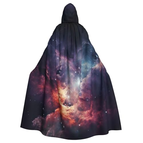 DUWAA Hexenumhang mit Galaxie-Wolkendruck, Umhang mit Kapuze, Halloween-Kapuzenumhang, Zauberer-Robe, Herren, Cosplay-Kostüm DUWAA Hexenumhang mit Galaxie-Wolkendruck, Umhang mit Kapuze, Halloween-Kapuzenumhang, Zauberer-Robe, Herren, Cosplay-Kostüm von DUWAA