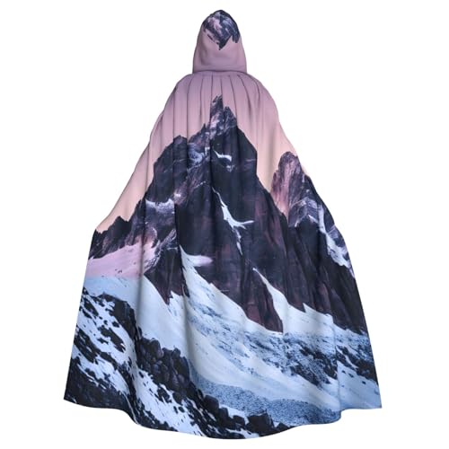 DUWAA Hexenumhang mit Kapuze, Halloween-Umhang mit Kapuze, Zauberer-Robe, Cosplay-Kostüm für Herren von DUWAA