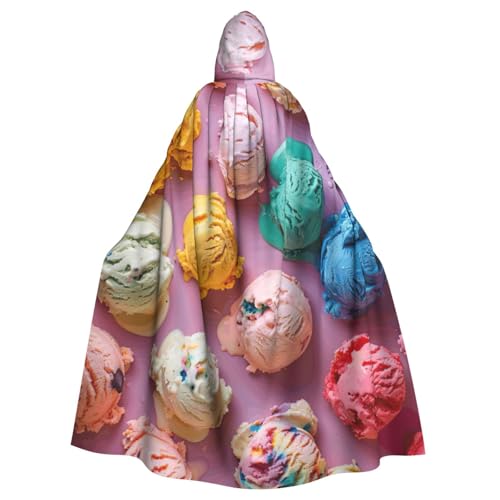 DUWAA Hexenumhang mit Kapuze, Hexenumhang, Umhang mit Kapuze, Halloween-Kapuzenumhang, Zauberer-Bademantel für Herren, Cosplay-Kostüm von DUWAA