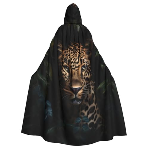 DUWAA Hexenumhang mit Leopardenmuster, Umhang mit Kapuze, Halloween-Kapuzenumhang, Zauberer-Robe, Herren, Cosplay-Kostüm DUWAA Hexenumhang mit Leopardenmuster, Umhang mit Kapuze, Halloween-Kapuzenumhang, Zauberer-Robe, Herren, Cosplay-Kostüm von DUWAA