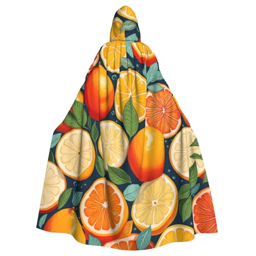 DUWAA Hexenumhang mit Zitrusfruchtmuster, Umhang mit Kapuze, Halloween-Kapuzenumhang, Zauberer-Robe, Herren, Cosplay-Kostüm DUWAA Hexenumhang mit Zitrusfruchtmuster, Umhang mit Kapuze, Halloween-Kapuzenumhang, Zauberer-Robe, Herren, Cosplay-Kostüm von DUWAA