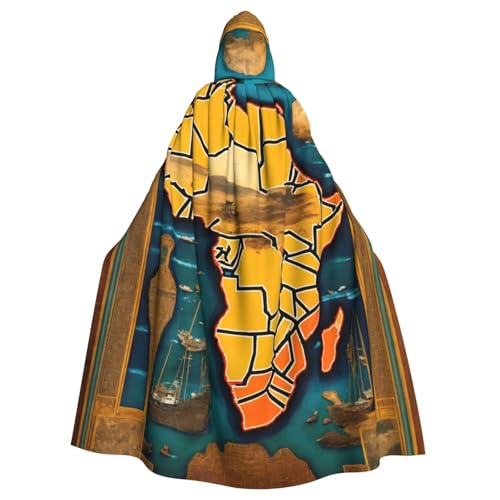 DUWAA Hexenumhang mit abstraktem Weltkarten-Druck, Umhang mit Kapuze, Halloween-Kapuzenumhang, Zauberer-Robe, Herren-Cosplay-Kostüm DUWAA Hexenumhang mit abstraktem Weltkarten-Druck, Umhang mit Kapuze, Halloween-Kapuzenumhang, Zauberer-Robe, Herren-Cosplay-Kostüm von DUWAA
