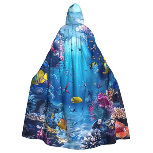 DUWAA Hexenumhang mit buntem Ozean-Motiv, Umhang mit Kapuze, Halloween-Kapuzenumhang, Zauberer-Robe, Cosplay-Kostüm für Herren DUWAA Hexenumhang mit buntem Ozean-Motiv, Umhang mit Kapuze, Halloween-Kapuzenumhang, Zauberer-Robe, Cosplay-Kostüm für Herren von DUWAA