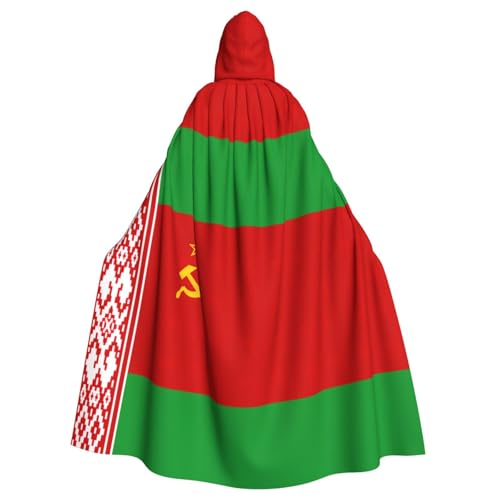 DUWAA Hexenumhang mit der Flagge von Weißrussland, Umhang mit Kapuze, Halloween-Kapuzenumhang, Zauberer-Robe, Herren-Cosplay-Kostüm DUWAA Hexenumhang mit der Flagge von Weißrussland, Umhang mit Kapuze, Halloween-Kapuzenumhang, Zauberer-Robe, Herren-Cosplay-Kostüm von DUWAA