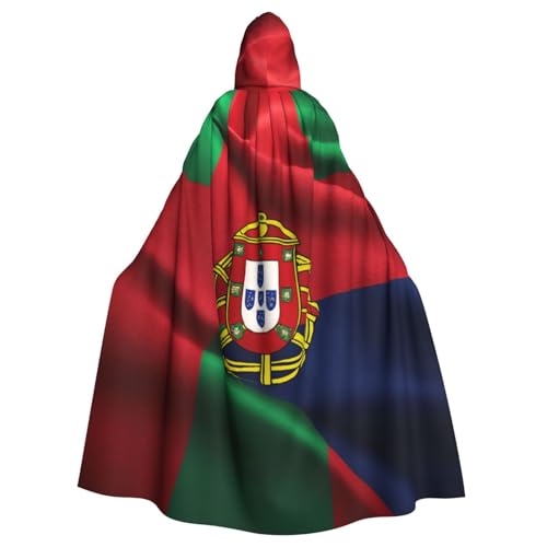 DUWAA Hexenumhang mit portugiesischer Flagge, Umhang mit Kapuze, Halloween-Kapuzenumhang, Zauberer-Robe, Cosplay-Kostüm für Herren DUWAA Hexenumhang mit portugiesischer Flagge, Umhang mit Kapuze, Halloween-Kapuzenumhang, Zauberer-Robe, Cosplay-Kostüm für Herren von DUWAA