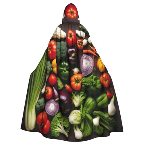 DUWAA Hexenumhang mit verschiedenen Gemüsesorten, Umhang mit Kapuze, Halloween-Kapuzenumhang, Zauberer-Robe, Cosplay-Kostüm DUWAA Hexenumhang mit verschiedenen Gemüsesorten, Umhang mit Kapuze, Halloween-Kapuzenumhang, Zauberer-Robe, Cosplay-Kostüm von DUWAA