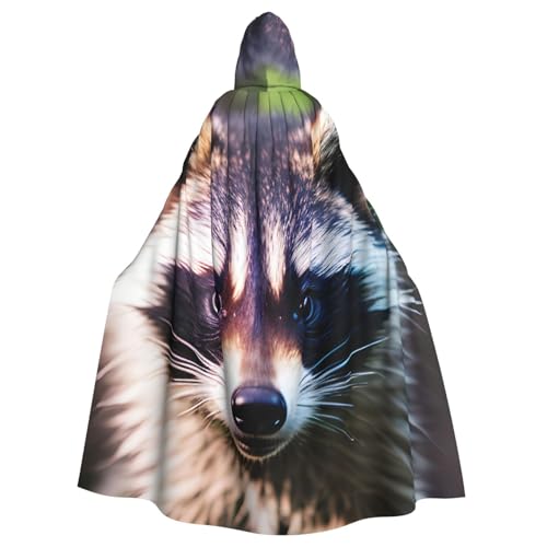 DUWAA Kleiner Waschbärgesicht 1 Druck 149,9 cm Karneval Umhang Unisex Erwachsene Kapuzenumhang für Halloween Hexe Vampir Zauberer Cosplay DUWAA Kleiner Waschbärgesicht 1 Druck 149,9 cm Karneval Umhang Unisex Erwachsene Kapuzenumhang für Halloween Hexe Vampir Zauberer Cosplay von DUWAA